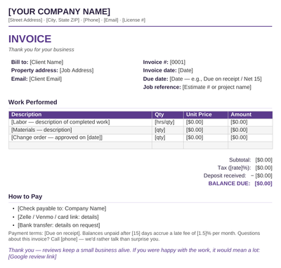 The Contractor Client Document Pack